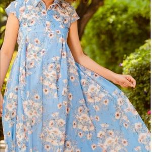 Maternity and nursing long dress